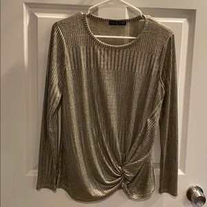 Silver/gold knotted shirt - long sleeve